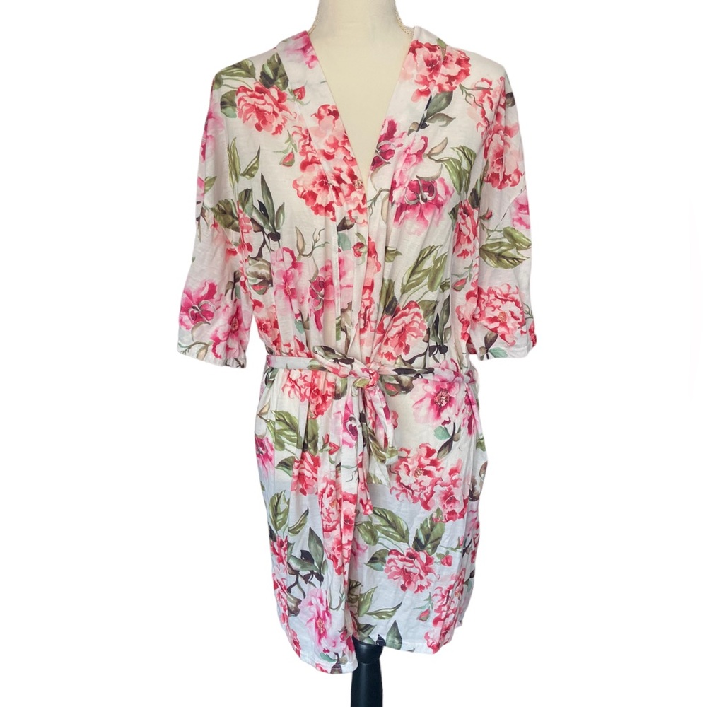 Show Me Your Mumu Floral Belted Robe Kimono One Size.